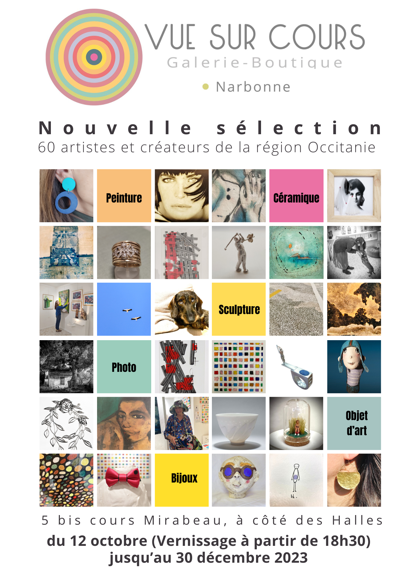 La galerie Vue sur Cours propose un évènement qui est un vernissage sur Narbonne