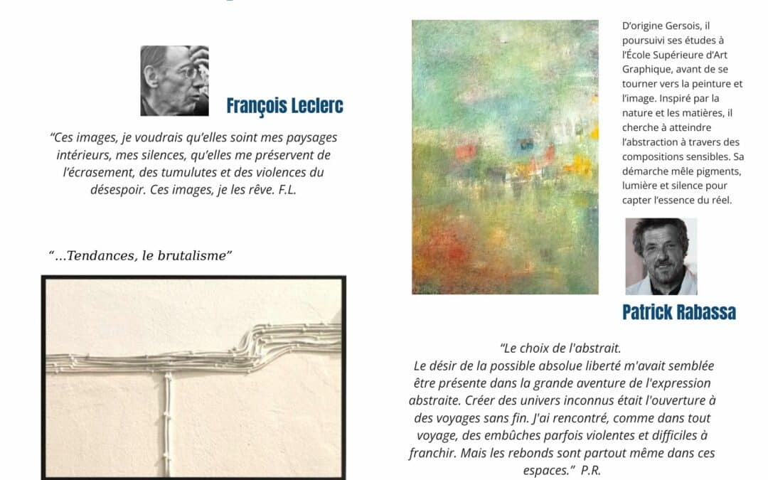 Francois leclerc ( photographe) et Patrick Rabassa (Peintre)